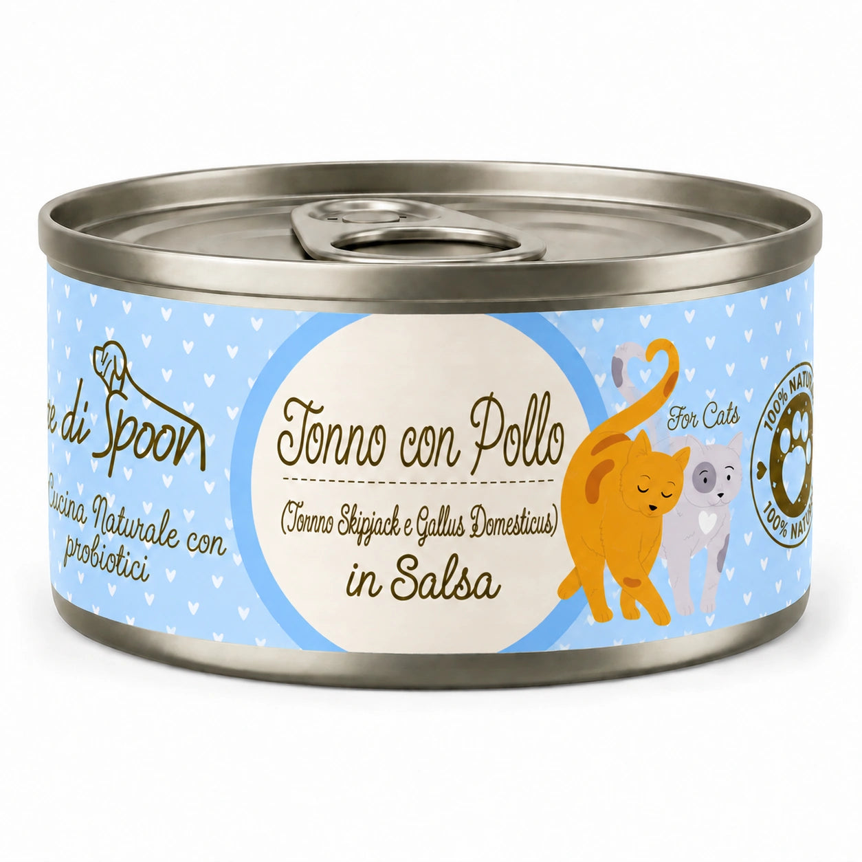 Straccetti gatto TONNO CON POLLO 85 g - sfondo bianco