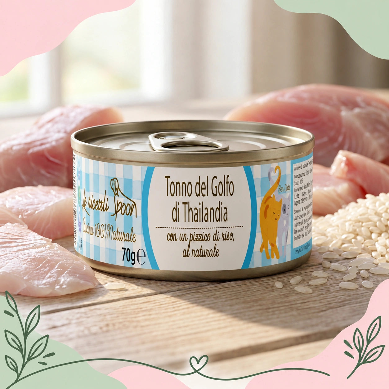 Tonno Longtail - Le Ricette Semplici umido naturale gatto 70 g