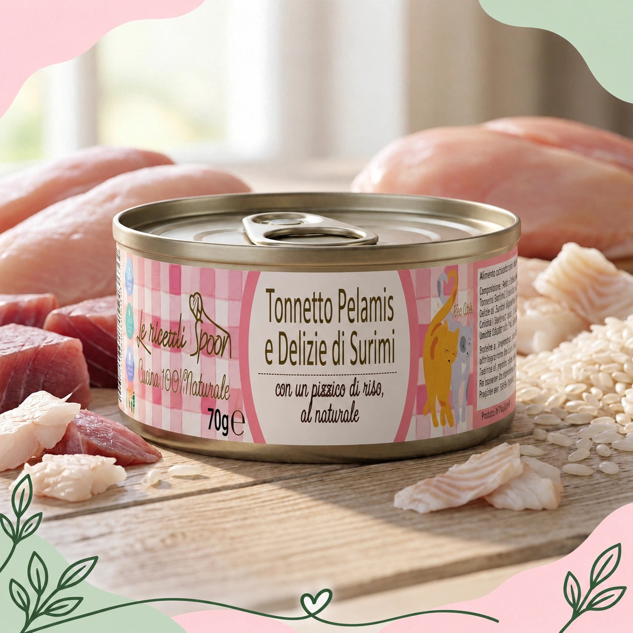 Tonnetto Pelamis e Surimi - Le Ricette Semplici umido naturale gatto 70 g