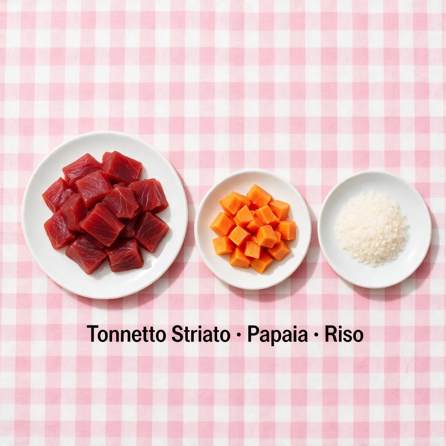 Le Ricette Semplici | Umido Naturale | Tonnetto Pelamis con Fresca Papaia, acqua di cottura ed un pizzico di riso, cotti al vapore in vasetto 70 g