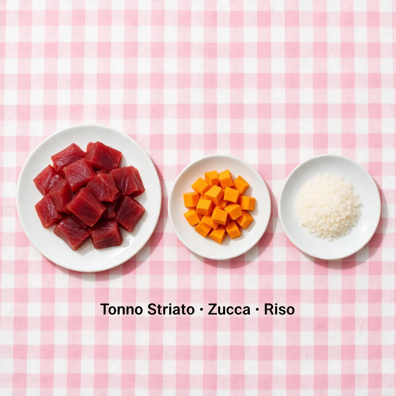 Le Ricette Semplici | Umido Naturale - Tonnetto Pelamis e Zucca di Campo, acqua di cottura ed un pizzico di riso, cotti al vapore in lattina 70 g