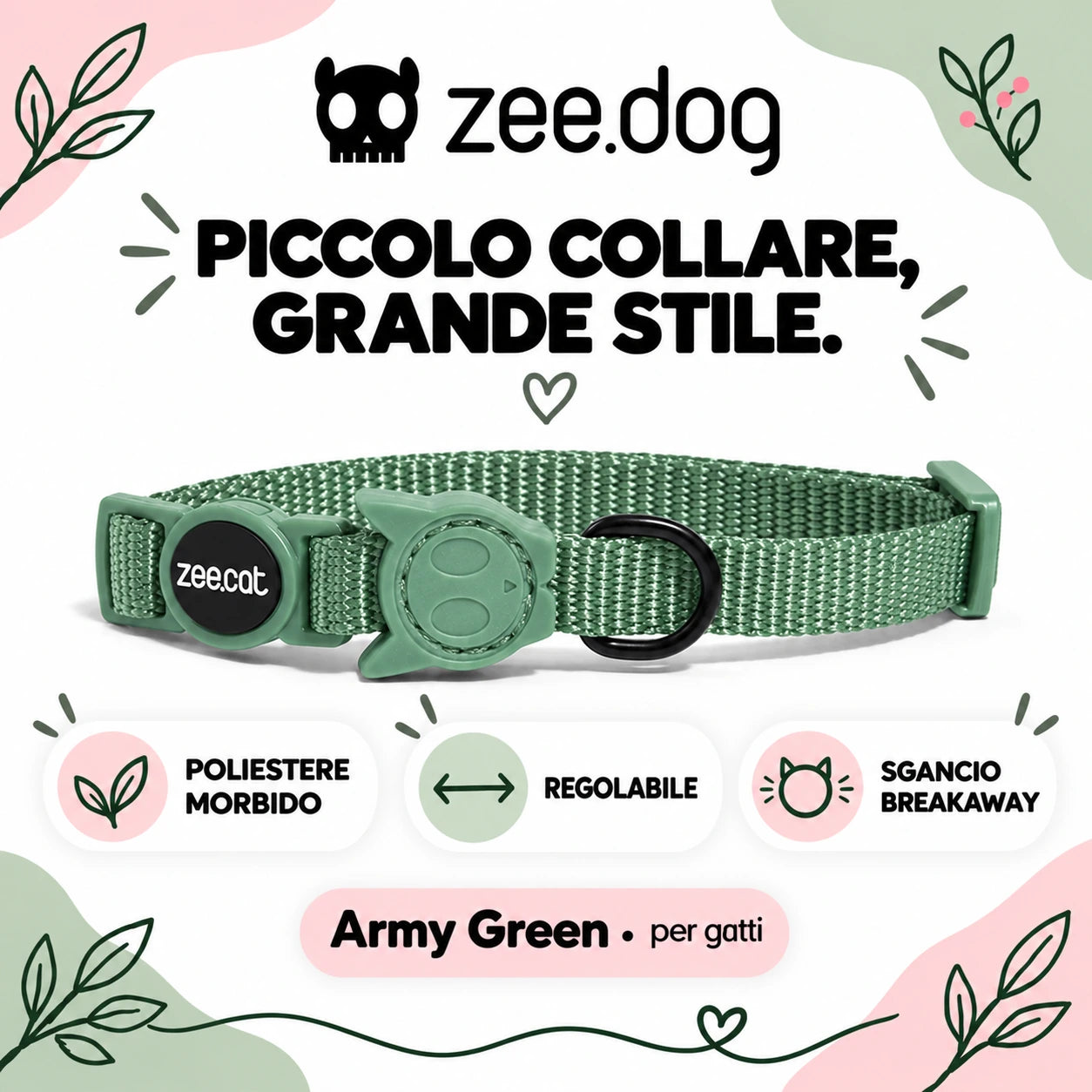Zee.Dog Army Green — materiale e caratteristiche