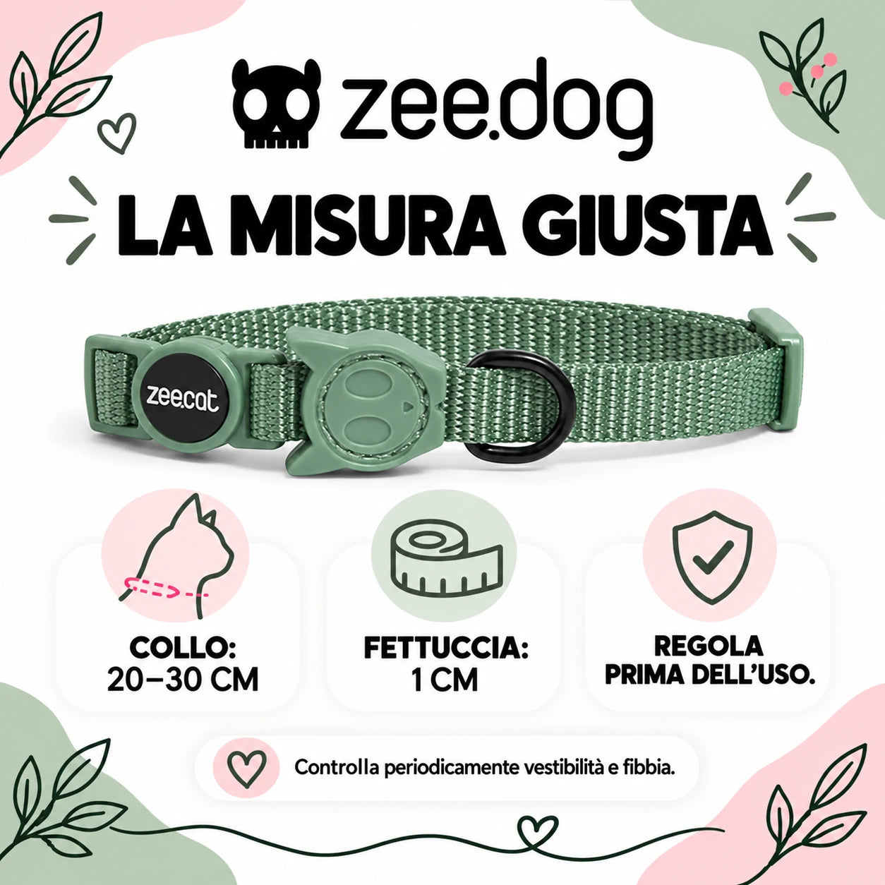 Zee.Dog Army Green — guida alle misure e alla vestibilità