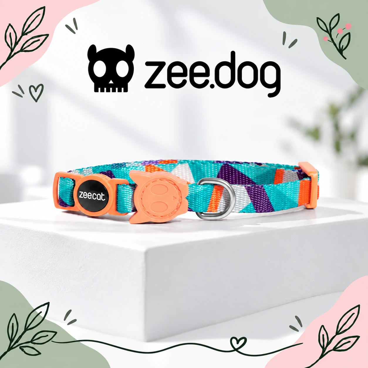 Zee.Dog Ella — collare gatto su sfondo moderno chiaro