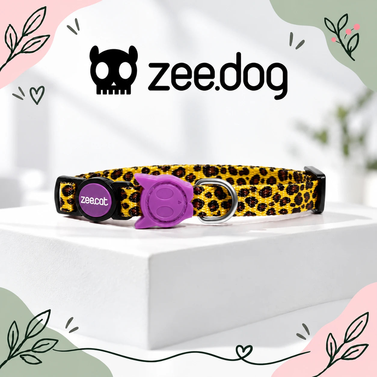 Zee.Dog Honey — collare gatto su sfondo moderno chiaro