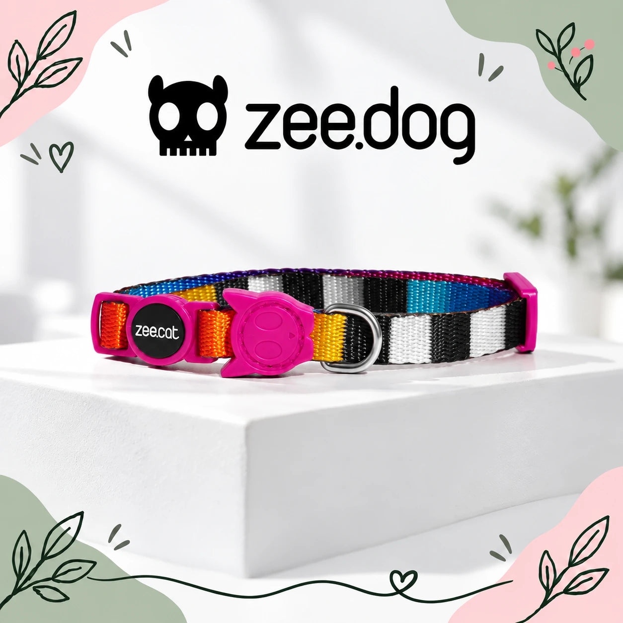 Zee.Dog Prisma — collare gatto su sfondo moderno chiaro